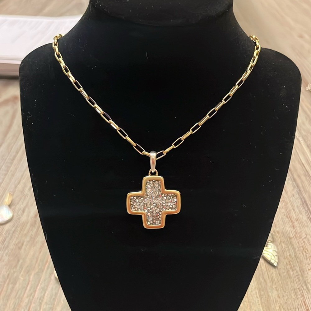 Waxing Poetic Kristal Life in Balance Pendant & Gold Chain